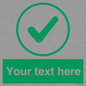 IV7137: Custom green background, green tick in circle sign