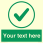 IV7137: Custom green background, green tick in circle sign