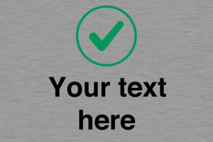 IV7138: Custom plain background, green tick in circle sign
