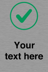IV7138: Custom plain background, green tick in circle sign