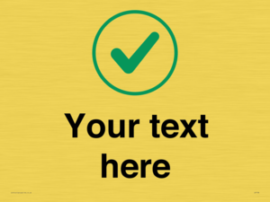 IV7138: Custom plain background, green tick in circle sign