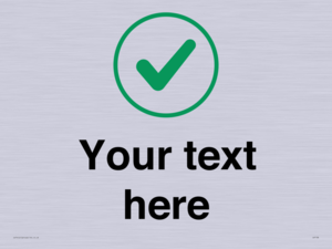 IV7138: Custom plain background, green tick in circle sign