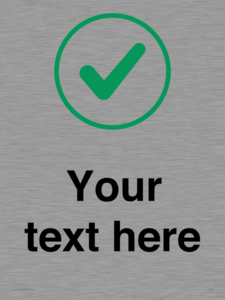 IV7138: Custom plain background, green tick in circle sign