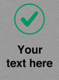 IV7138: Custom plain background, green tick in circle sign