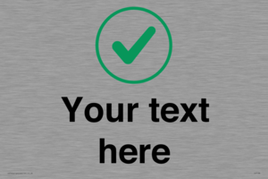 IV7138: Custom plain background, green tick in circle sign