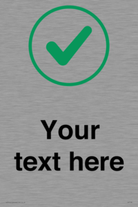 IV7138: Custom plain background, green tick in circle sign