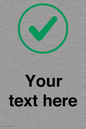 IV7138: Custom plain background, green tick in circle sign