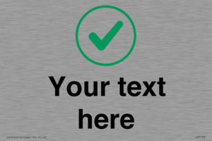 IV7138: Custom plain background, green tick in circle sign