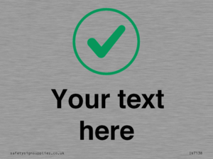 IV7138: Custom plain background, green tick in circle sign