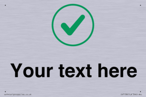 IV7138: Custom plain background, green tick in circle sign