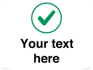 IV7138: Custom plain background, green tick in circle sign