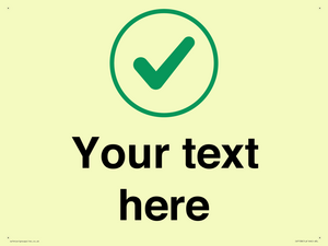IV7138: Custom plain background, green tick in circle sign