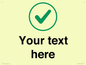 IV7138: Custom plain background, green tick in circle sign
