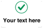 IV7138: Custom plain background, green tick in circle sign