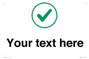 IV7138: Custom plain background, green tick in circle sign