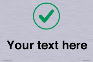 IV7138: Custom plain background, green tick in circle sign