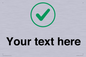 IV7138: Custom plain background, green tick in circle sign