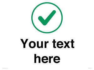 IV7138: Custom plain background, green tick in circle sign