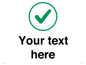 IV7138: Custom plain background, green tick in circle sign