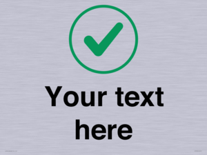 IV7138: Custom plain background, green tick in circle sign