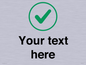 IV7138: Custom plain background, green tick in circle sign