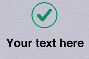 IV7138: Custom plain background, green tick in circle sign
