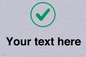 IV7138: Custom plain background, green tick in circle sign