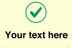 IV7138: Custom plain background, green tick in circle sign
