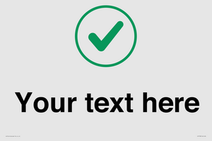 IV7138: Custom plain background, green tick in circle sign