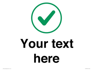 IV7138: Custom plain background, green tick in circle sign