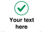 IV7138: Custom plain background, green tick in circle sign