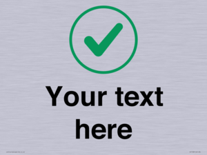 IV7138: Custom plain background, green tick in circle sign