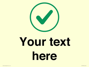IV7138: Custom plain background, green tick in circle sign