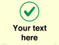 IV7138: Custom plain background, green tick in circle sign