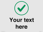 IV7138: Custom plain background, green tick in circle sign