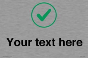 IV7138: Custom plain background, green tick in circle sign