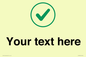 IV7138: Custom plain background, green tick in circle sign