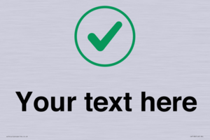 IV7138: Custom plain background, green tick in circle sign
