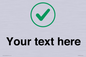 IV7138: Custom plain background, green tick in circle sign