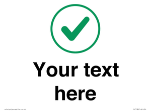 IV7138: Custom plain background, green tick in circle sign