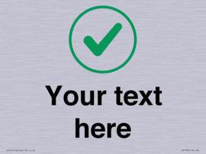 IV7138: Custom plain background, green tick in circle sign