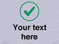 IV7138: Custom plain background, green tick in circle sign