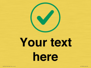 IV7138: Custom plain background, green tick in circle sign