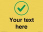 IV7138: Custom plain background, green tick in circle sign