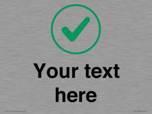 IV7138: Custom plain background, green tick in circle sign