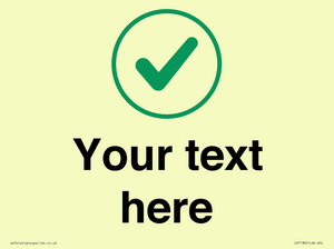IV7138: Custom plain background, green tick in circle sign