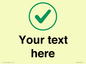 IV7138: Custom plain background, green tick in circle sign