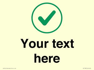 IV7138: Custom plain background, green tick in circle sign