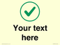 IV7138: Custom plain background, green tick in circle sign