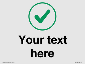 IV7138: Custom plain background, green tick in circle sign